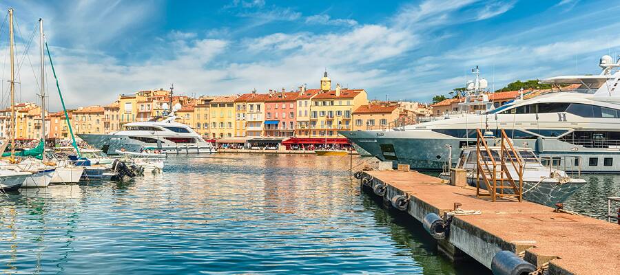 View of boat harbor